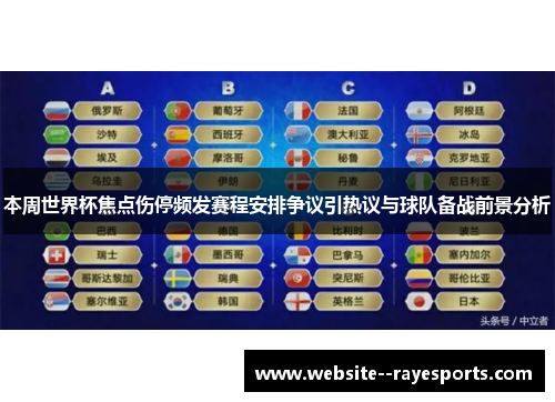 本周世界杯焦点伤停频发赛程安排争议引热议与球队备战前景分析